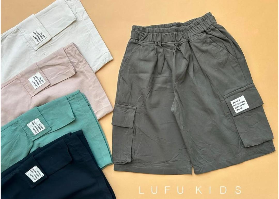 شلوارک کتان لینن کارگو - Image 5