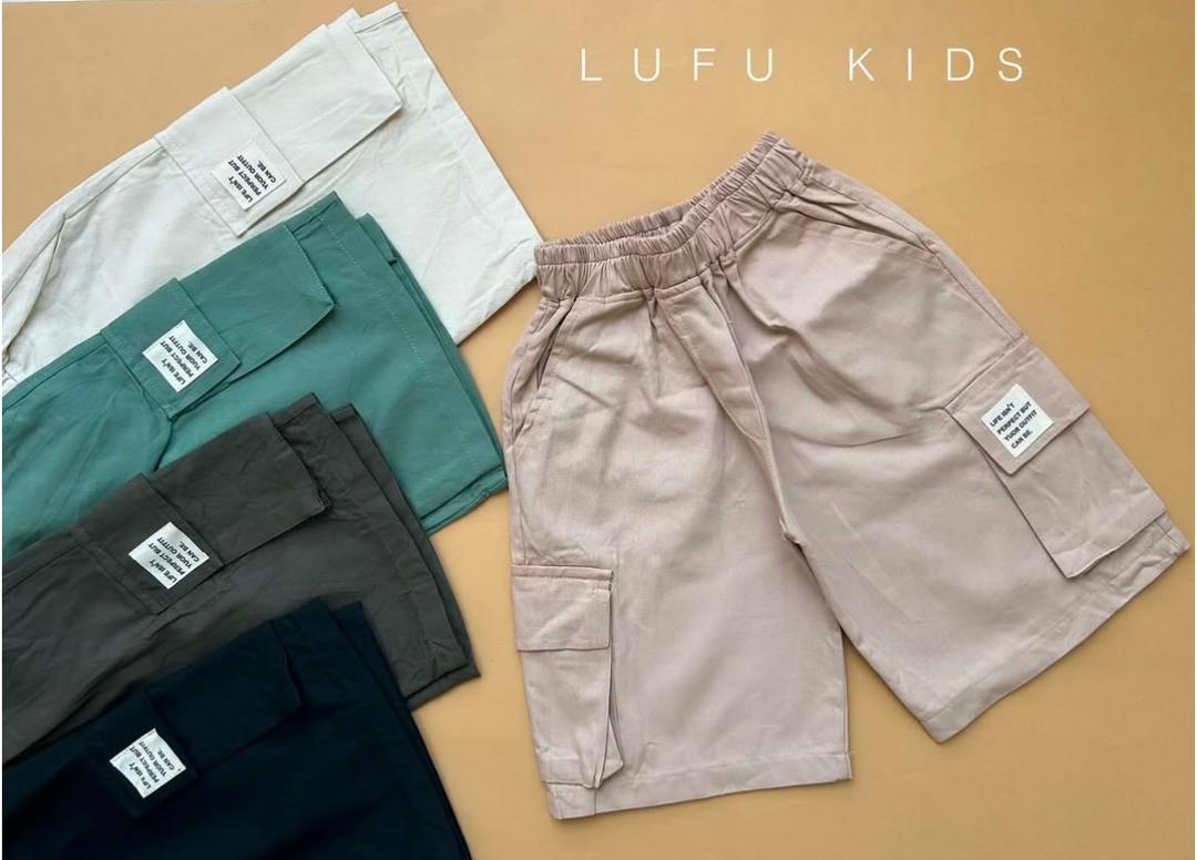 شلوارک کتان لینن کارگو - Image 4