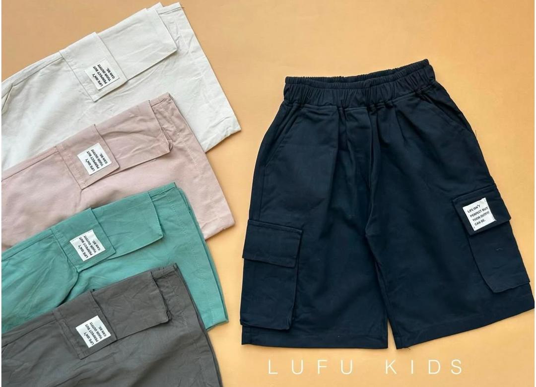 شلوارک کتان لینن کارگو - Image 3