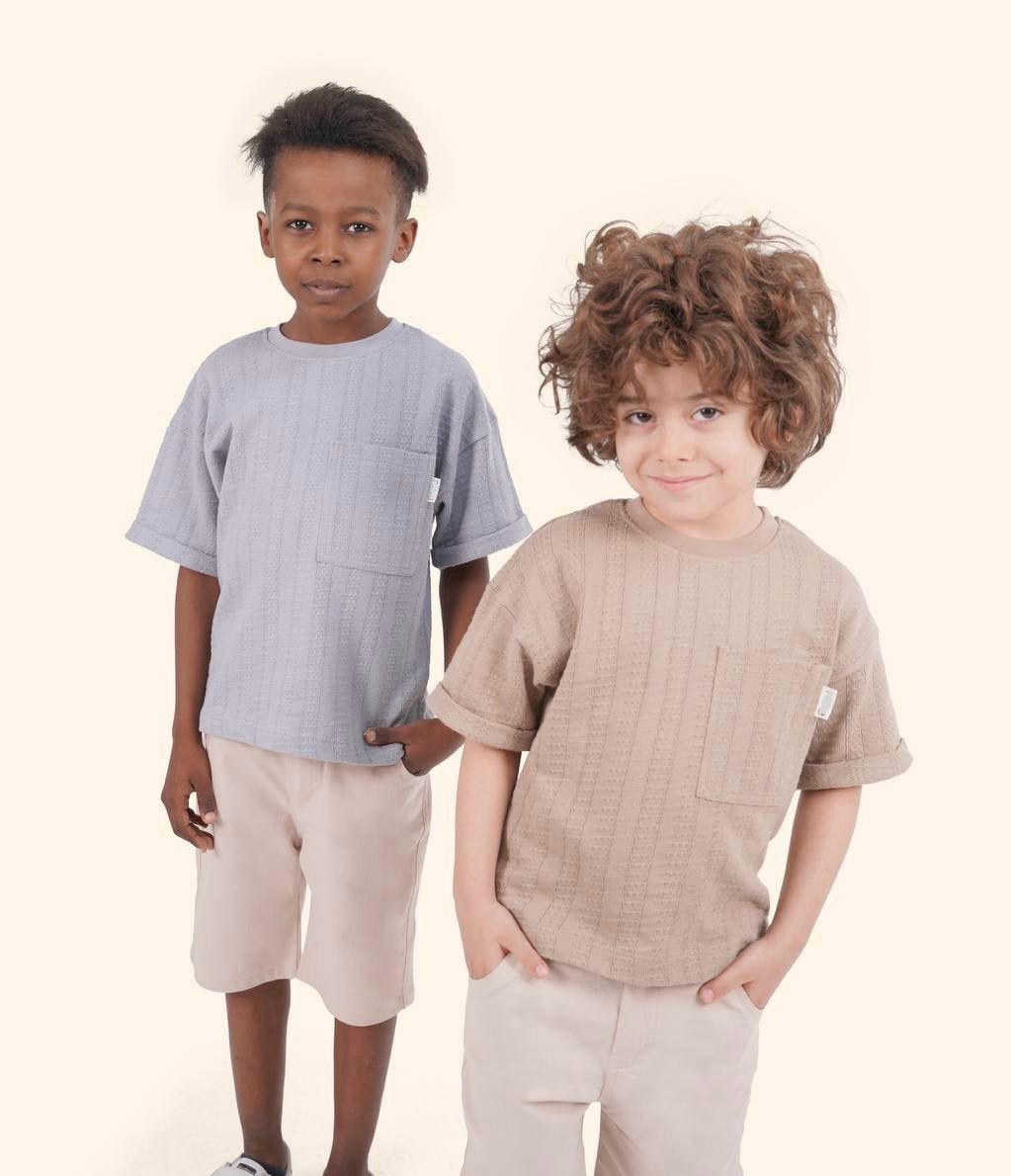 تیشرت ژاگارد شلوارک کتان - Image 4