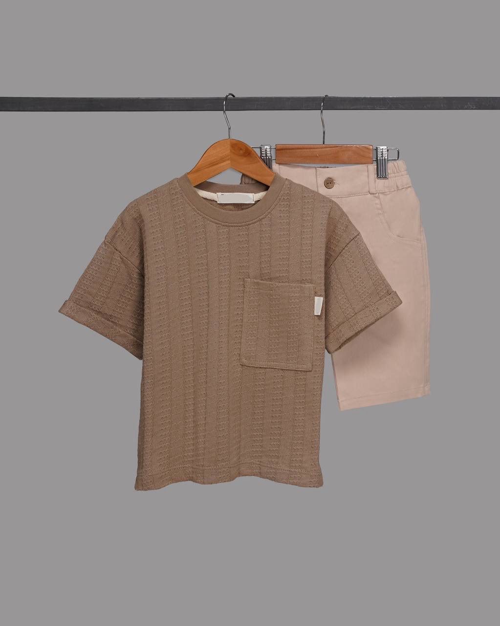 تیشرت ژاگارد شلوارک کتان - Image 9