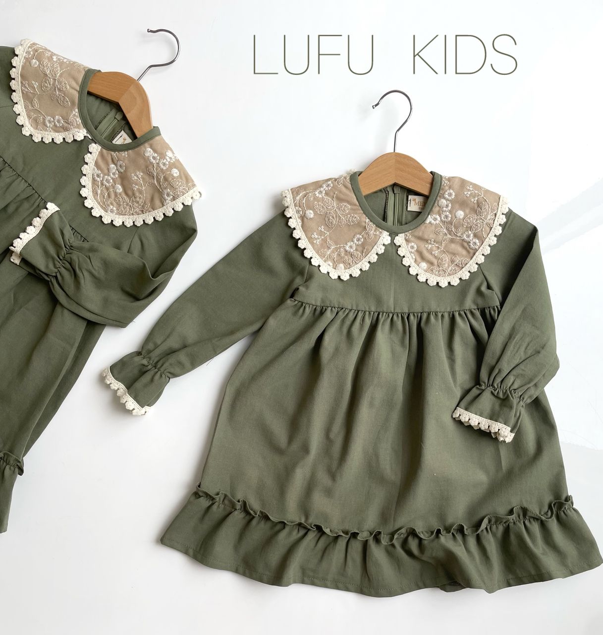 پیراهن لینن یقه دار