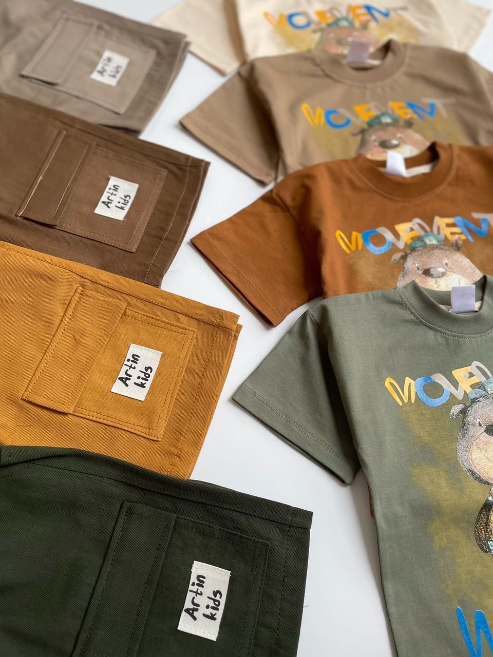 تیشرت شلوارک کتان عروسکی - Image 3