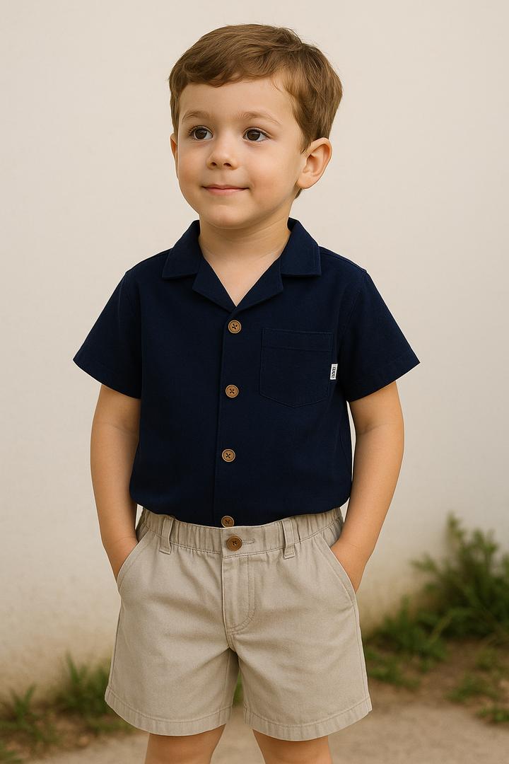 ست پیراهن لینن و شلوارک - Image 3