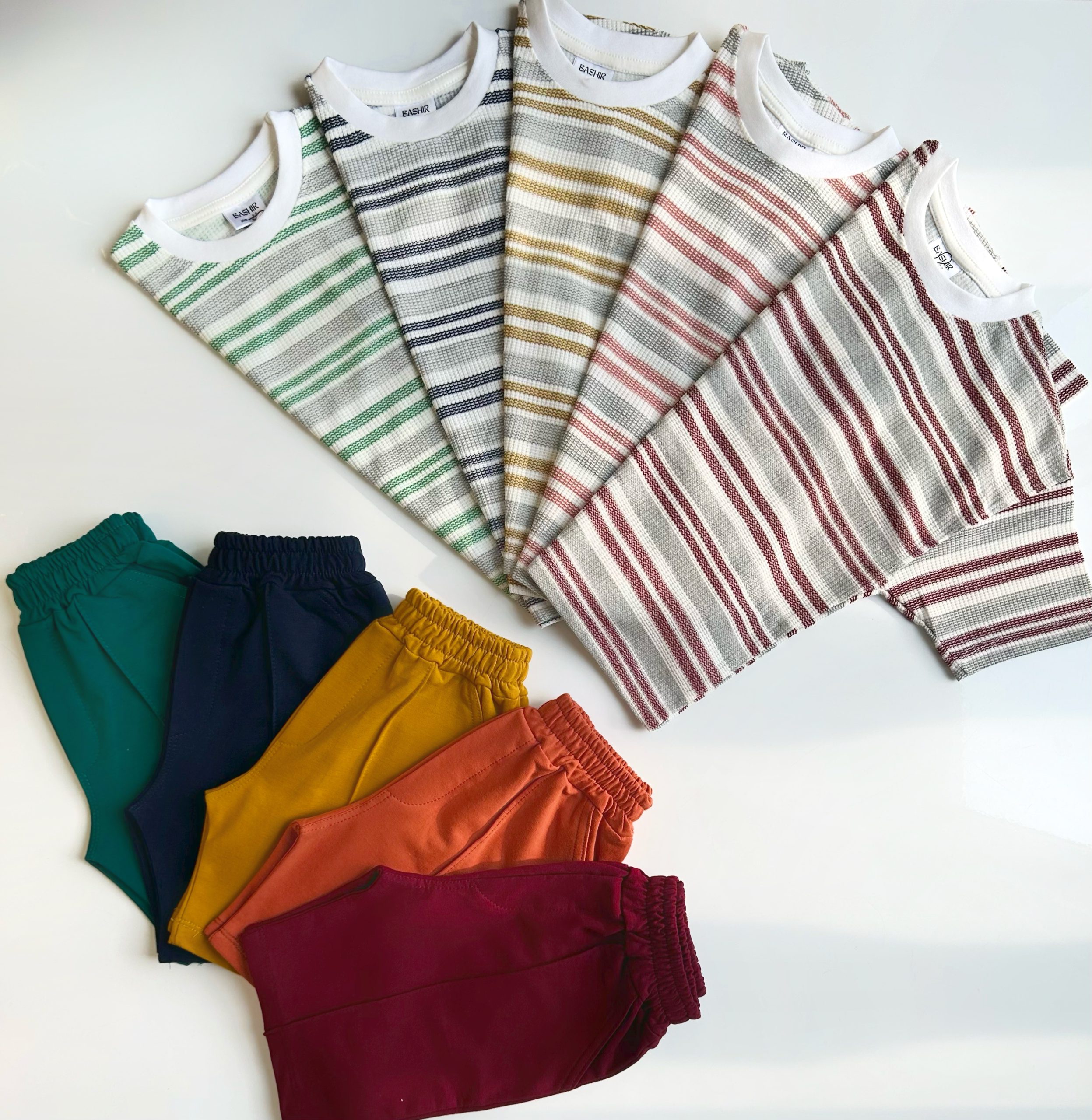 تیشرت جودون راه راه و شلوارک دورس - Image 15