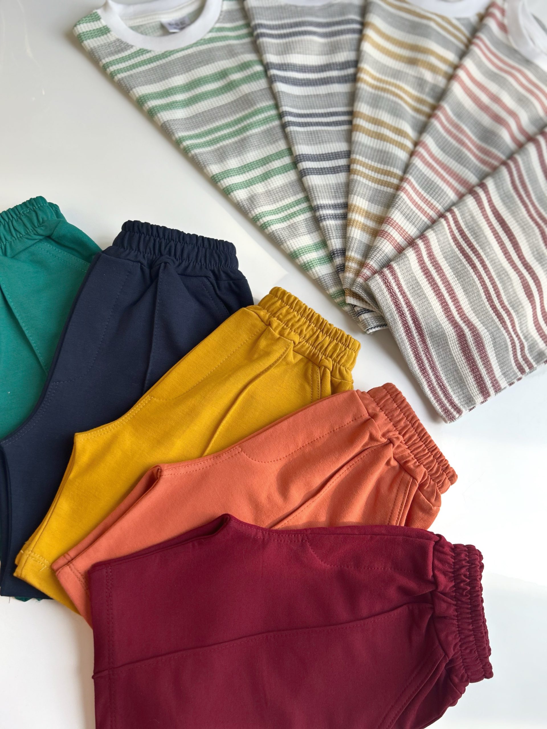 تیشرت جودون راه راه و شلوارک دورس - Image 16